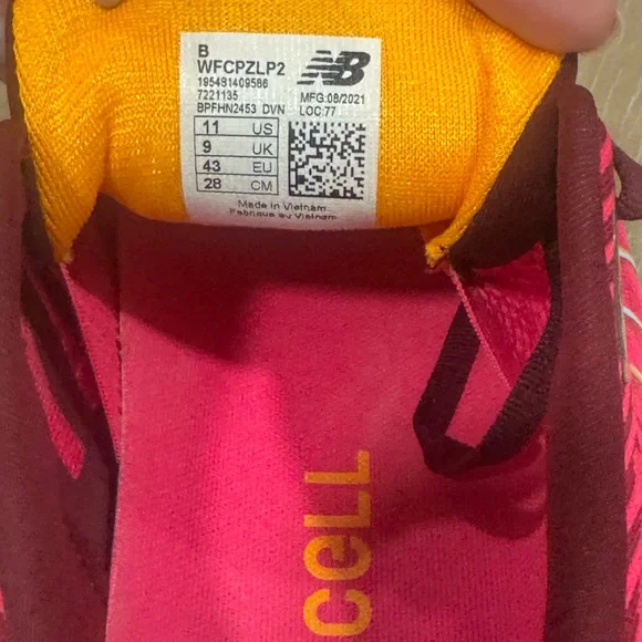 New Balance Women's FuelCell Prism V2. Fuchsia and Maroon Athletic Shoes - Picture 4 of 4